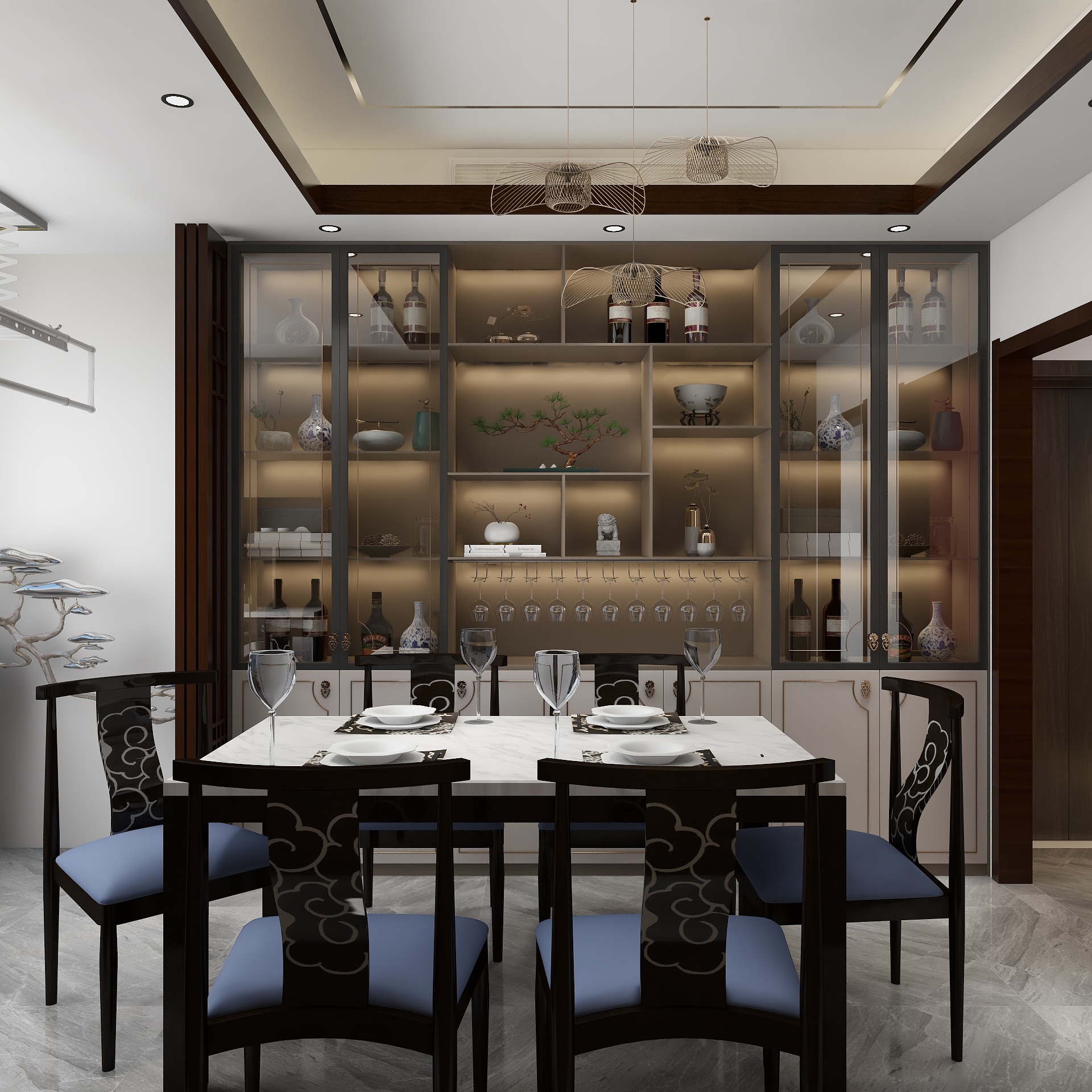 啤叔最酷-新中式两居装修效果图