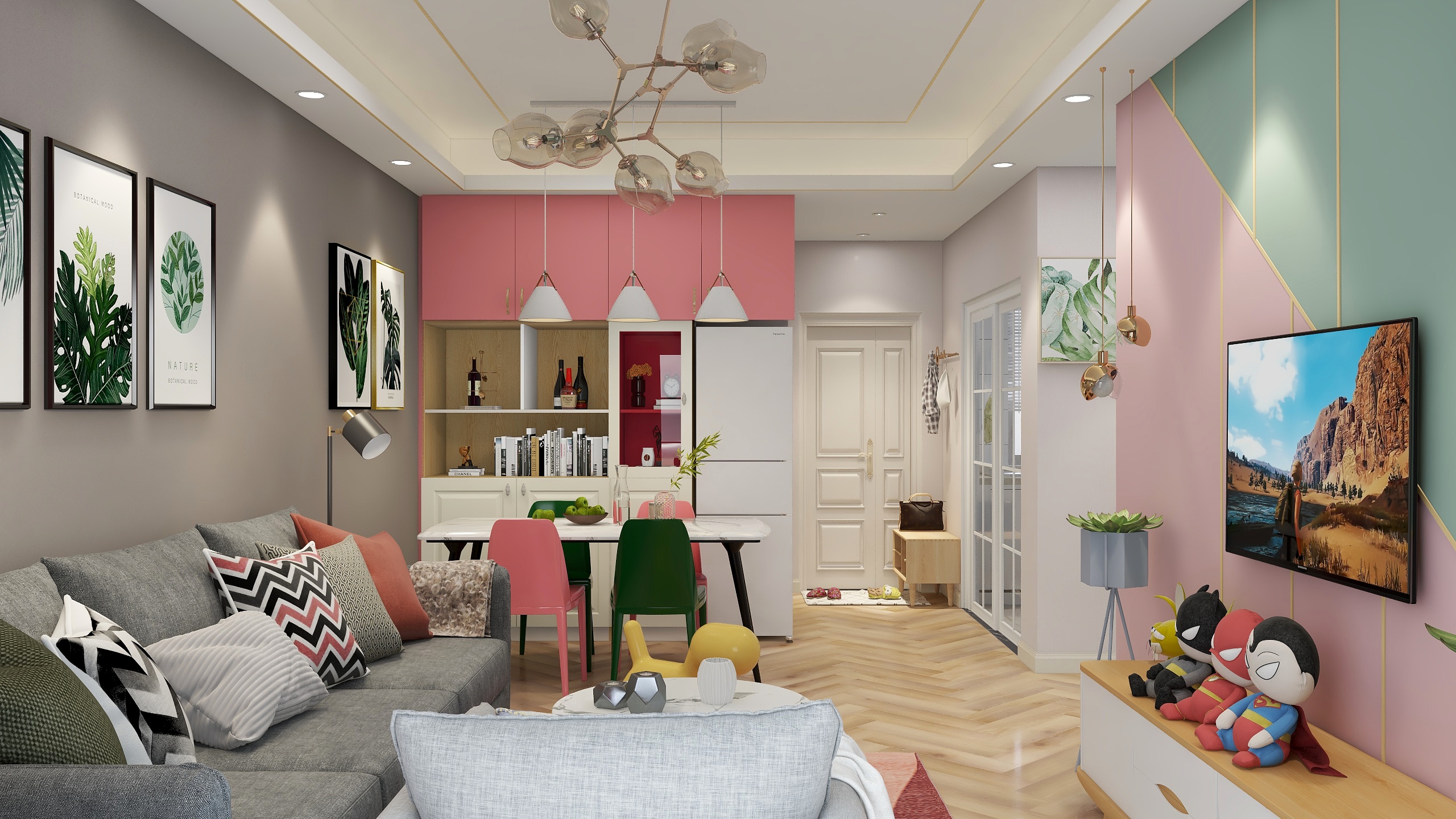 北方的爷们-《粉红少女梦》84方北欧两居-装修设计方案