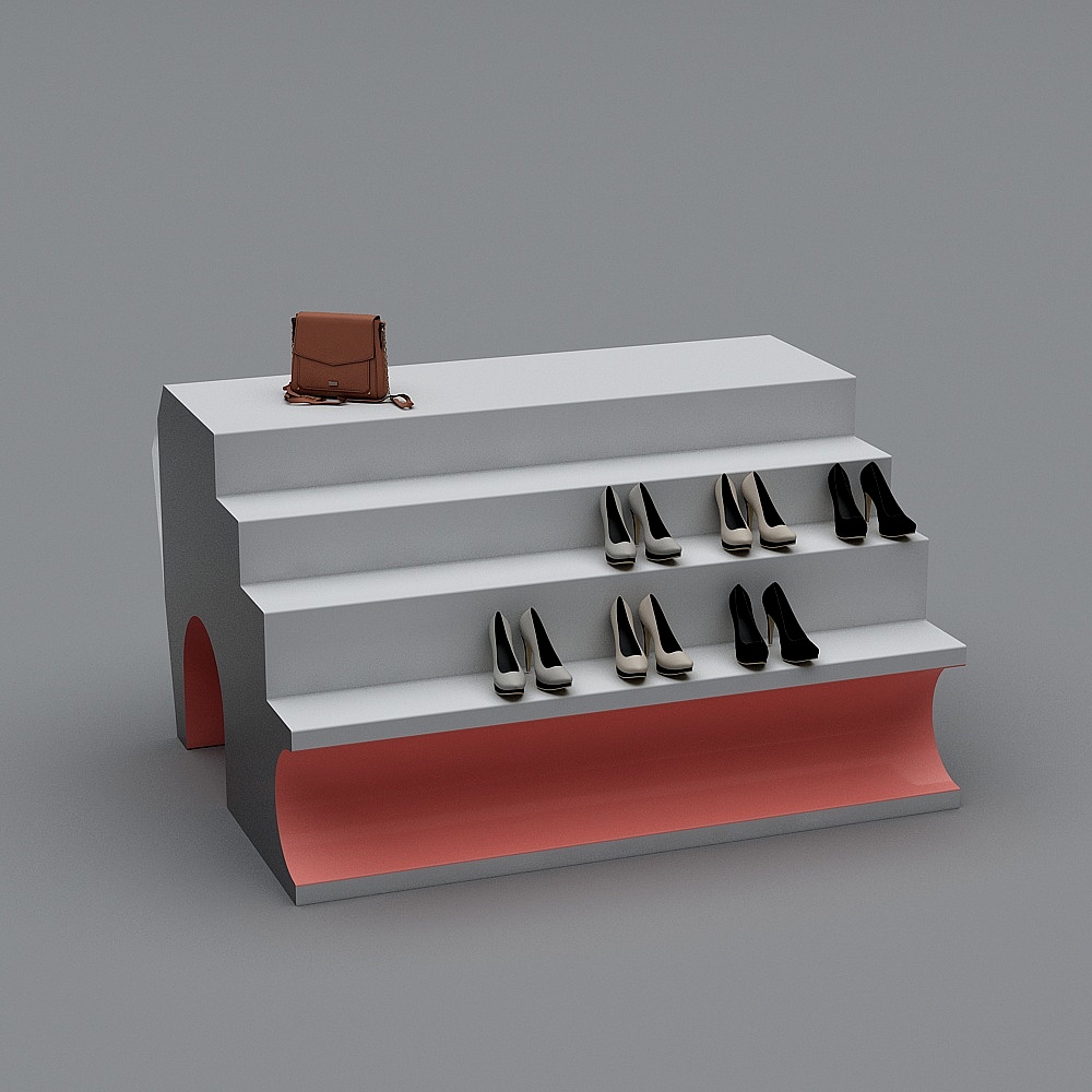 北欧服装店展示柜3D模型