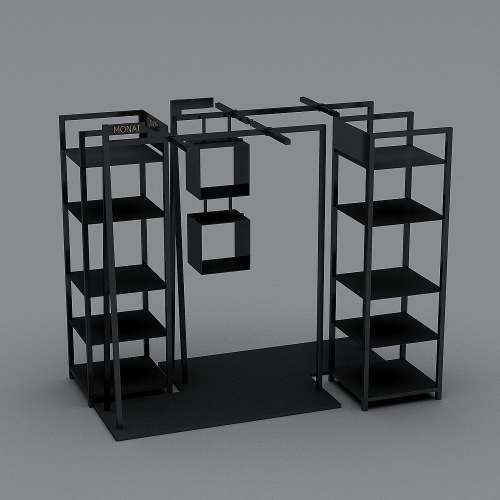 工业风服装店装饰道具3D模型