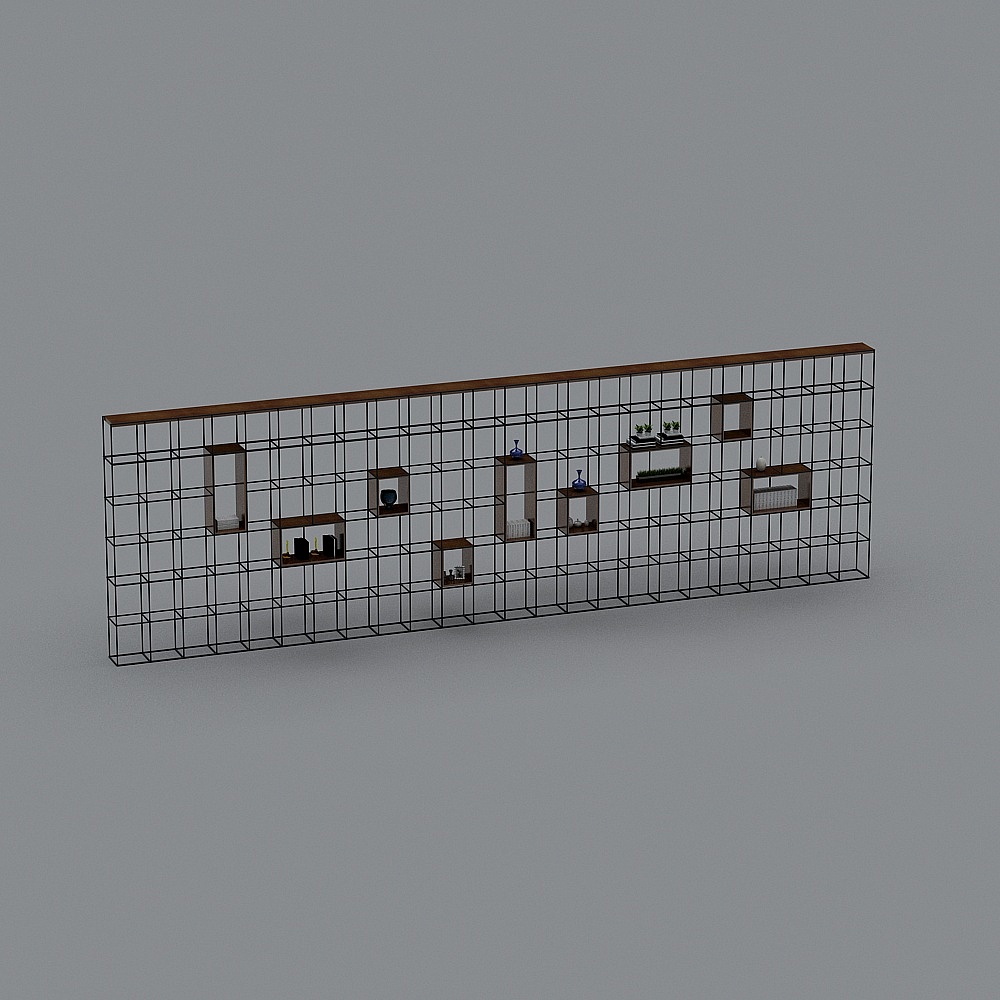 工业风婚纱婚庆店-展示架3D模型