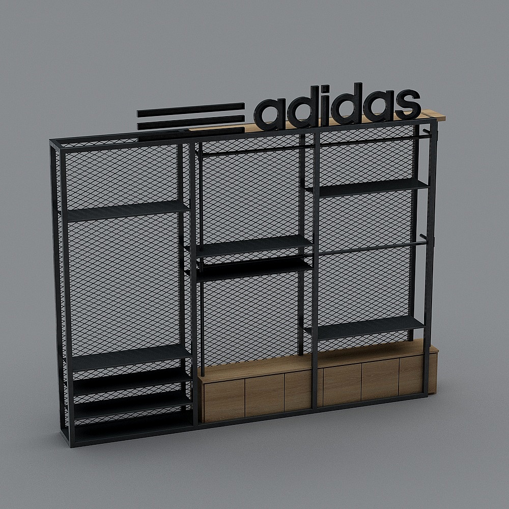 工业风服装店6-展示架