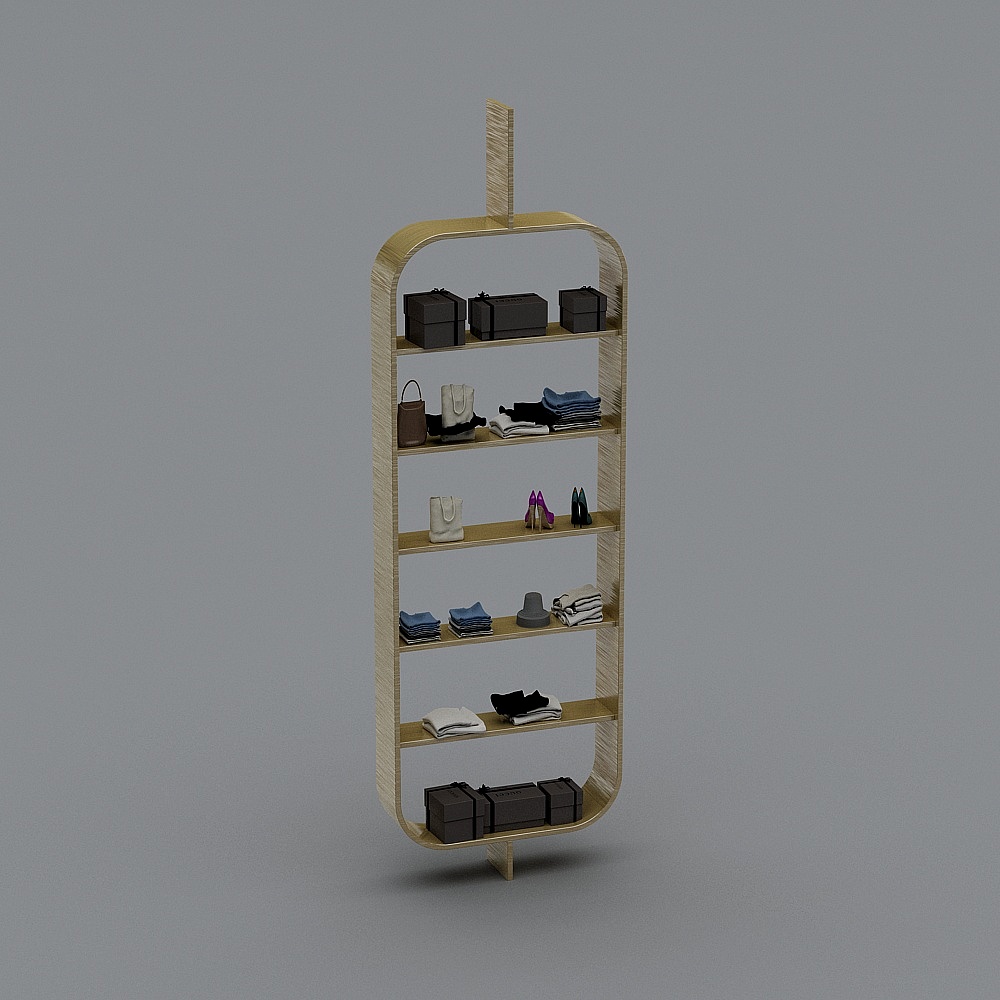 现代简约服装店-装饰道具3D模型