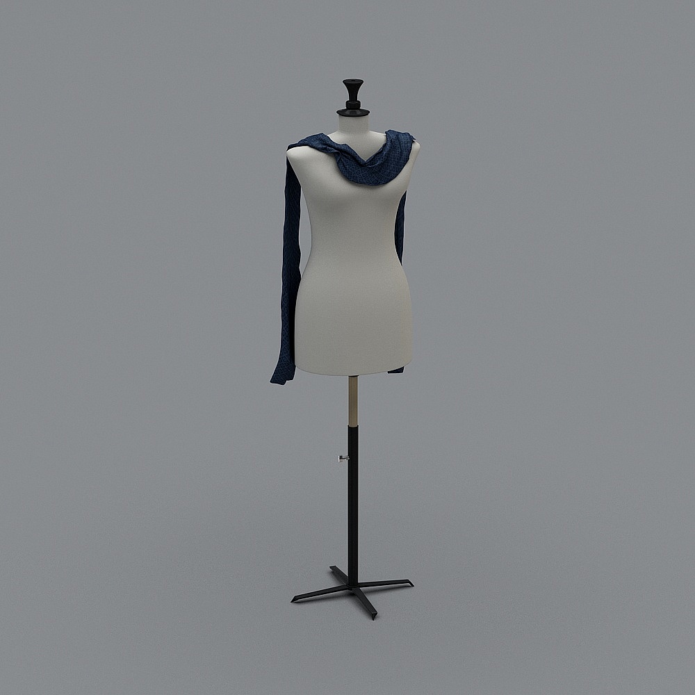 现代轻奢服装店-模特3D模型
