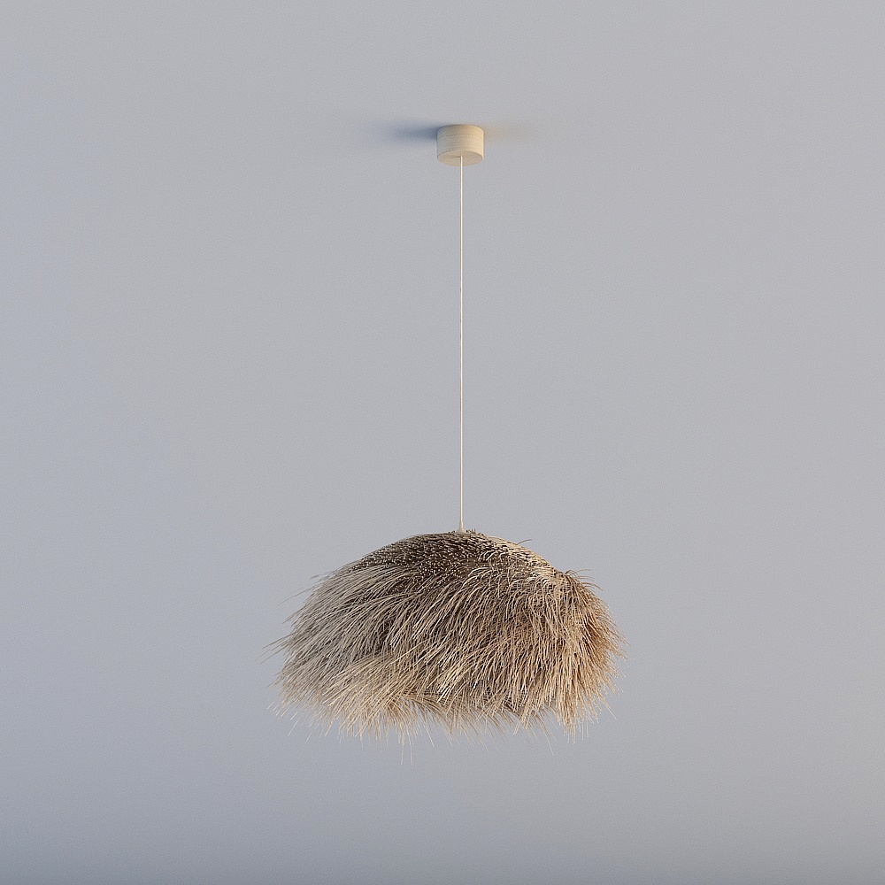 自然风民宿客房-创意吊灯3D模型