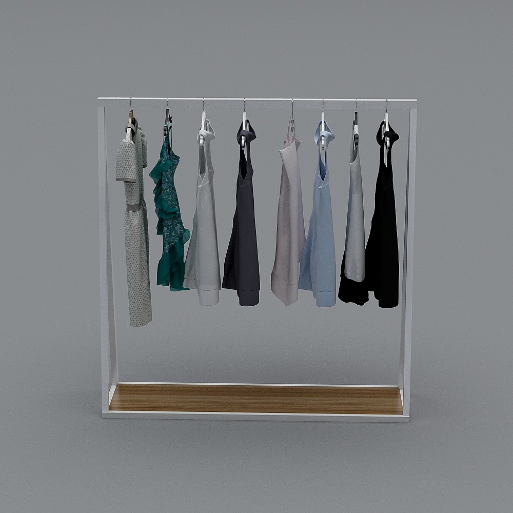 现代服装店-展示架