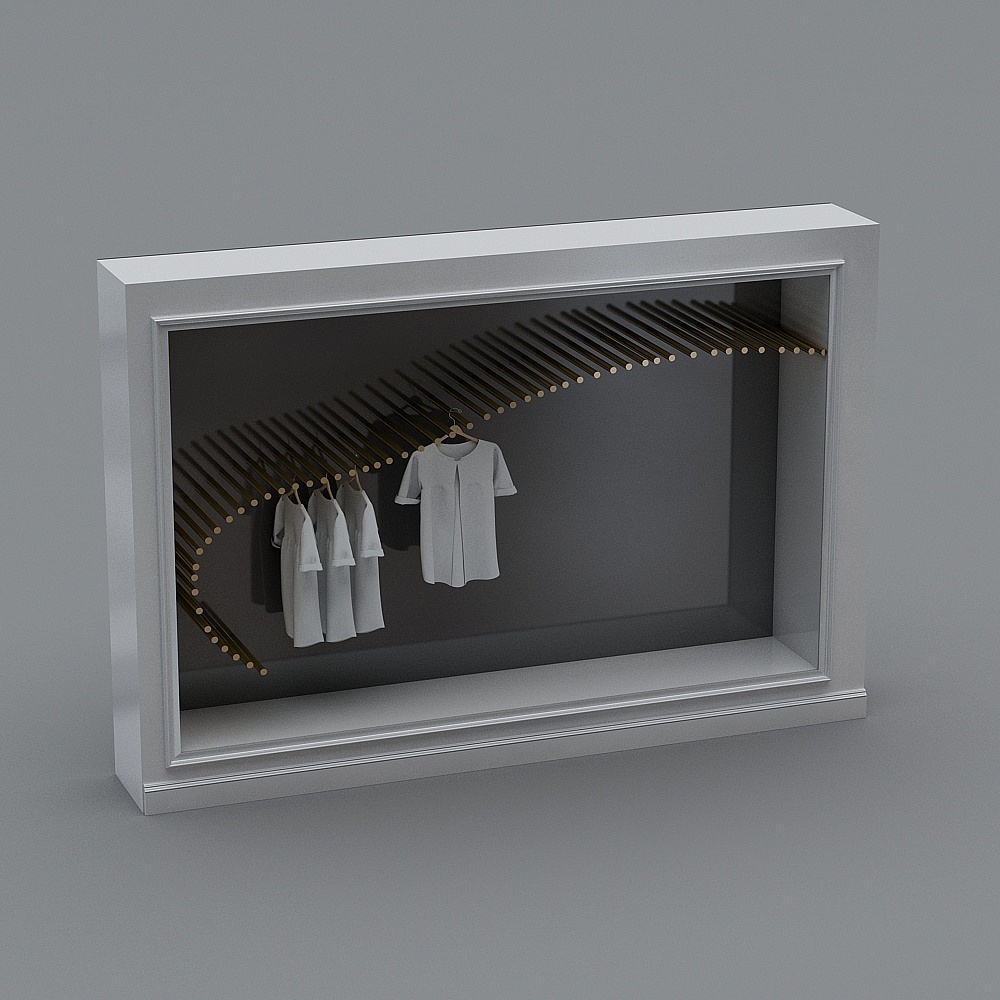 现代服装店-展示柜