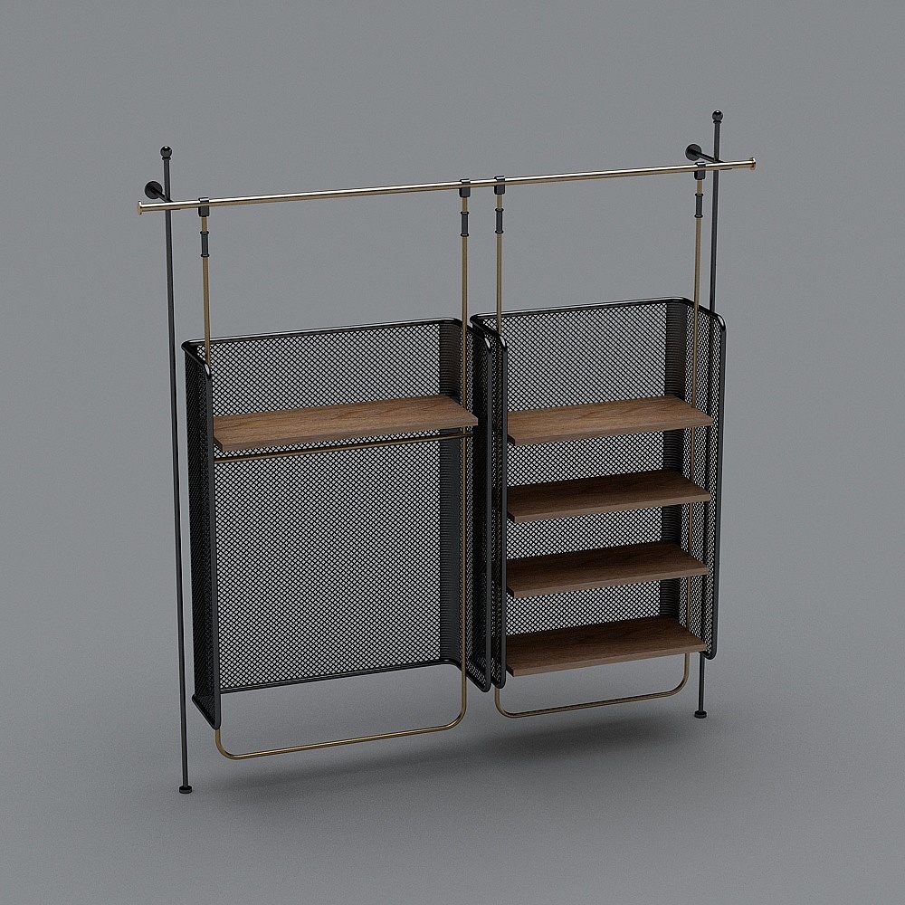 现代服装店-展架3D模型