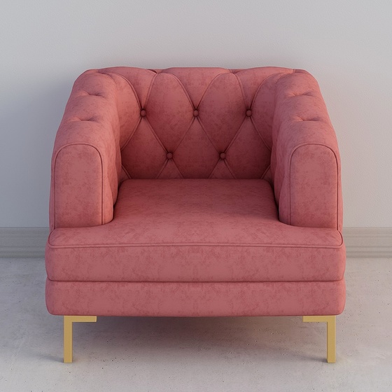 Modern European Single Sofa,Single Sofa,Seats & Sofas,Pink