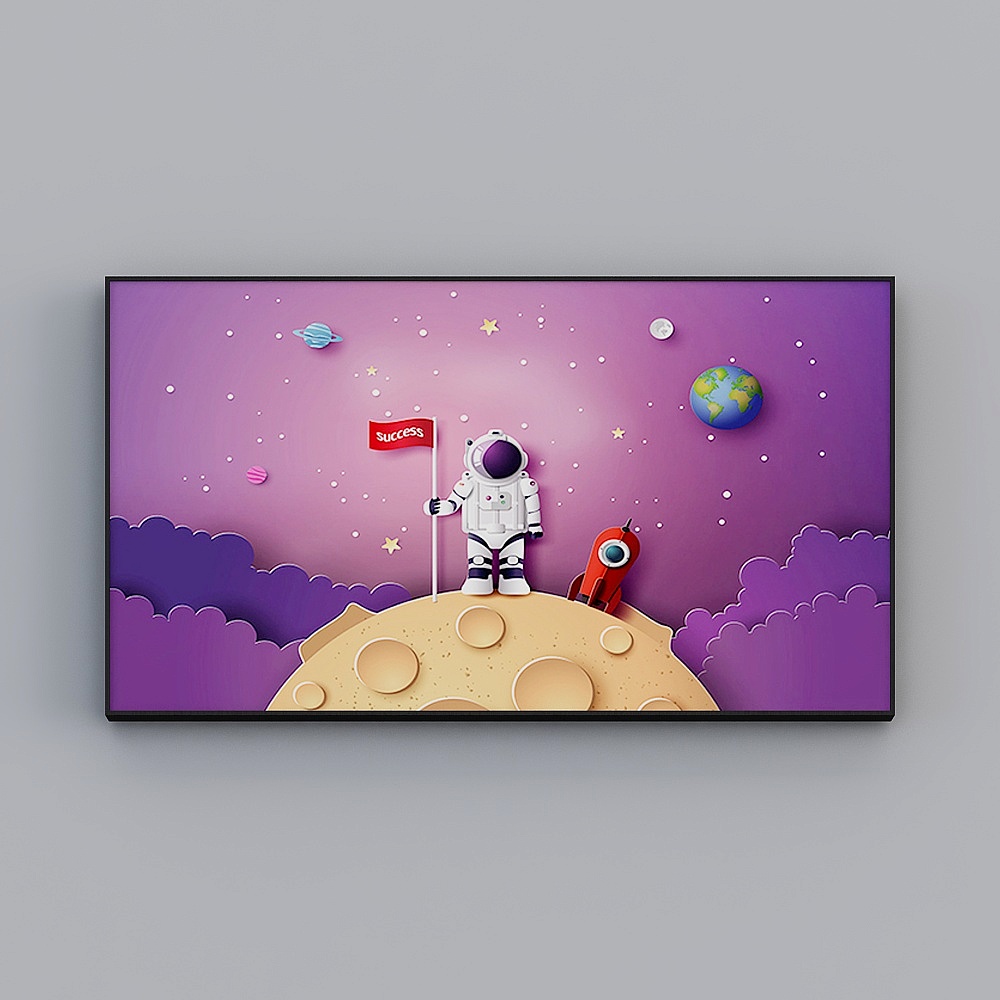 快乐工坊-现代风-卧室儿童房装饰画-宇宙征服者