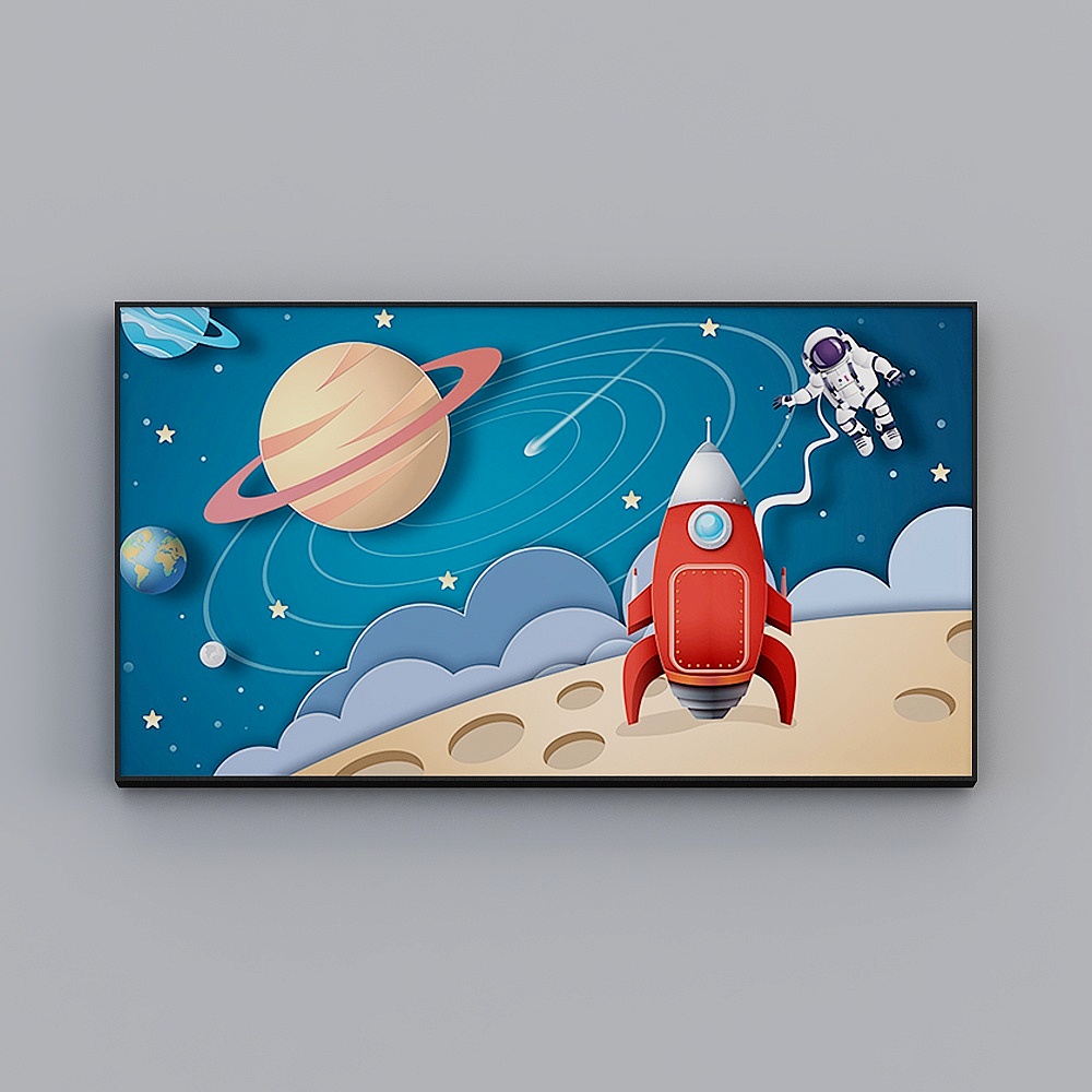 快乐工坊-现代风-卧室儿童房装饰画-宇宙征服者