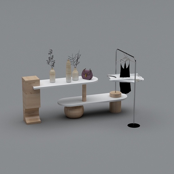 Modern Black Clothing Store Showcase for Retail Spaces