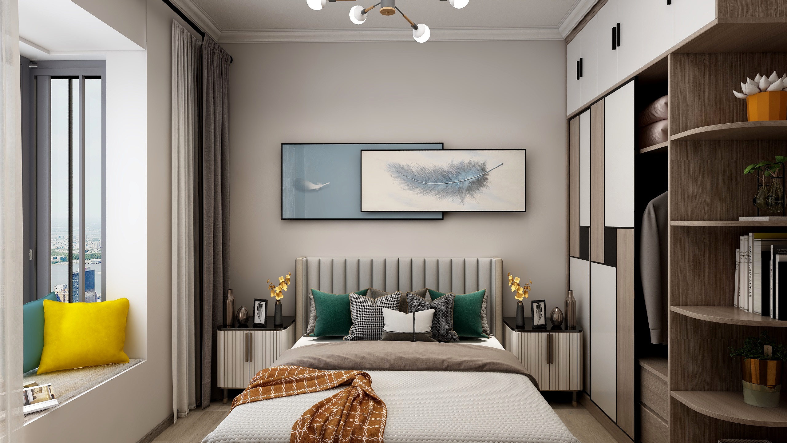 帅比善-世纪中心轻奢风格装修效果图