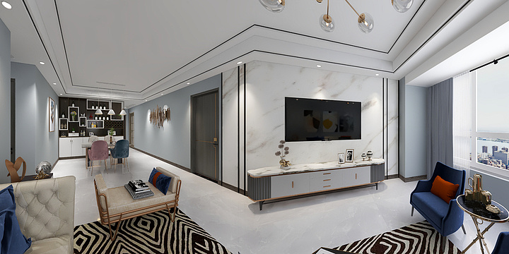 华宁装饰设计师李为-香槟城18栋李美女-装修设计方案