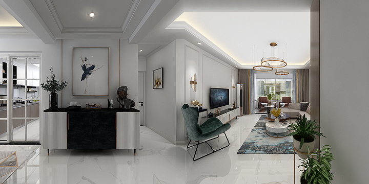 青岛沐意eMkR-湖山美地12-1-501-装修设计方案