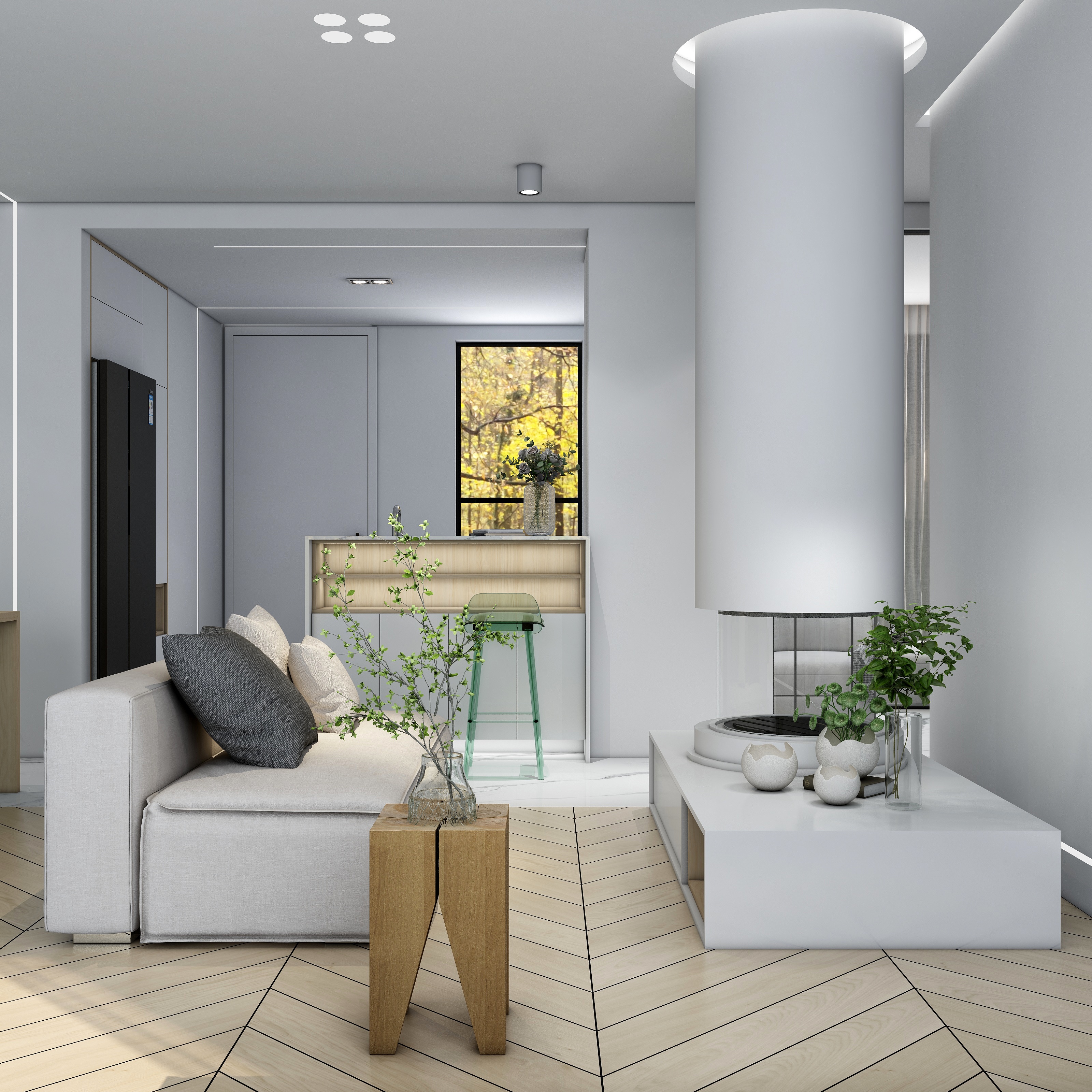 阿宝设计视觉表现-德信海德公园83.00㎡A2’3室2厅1卫1厨-装修设计方案