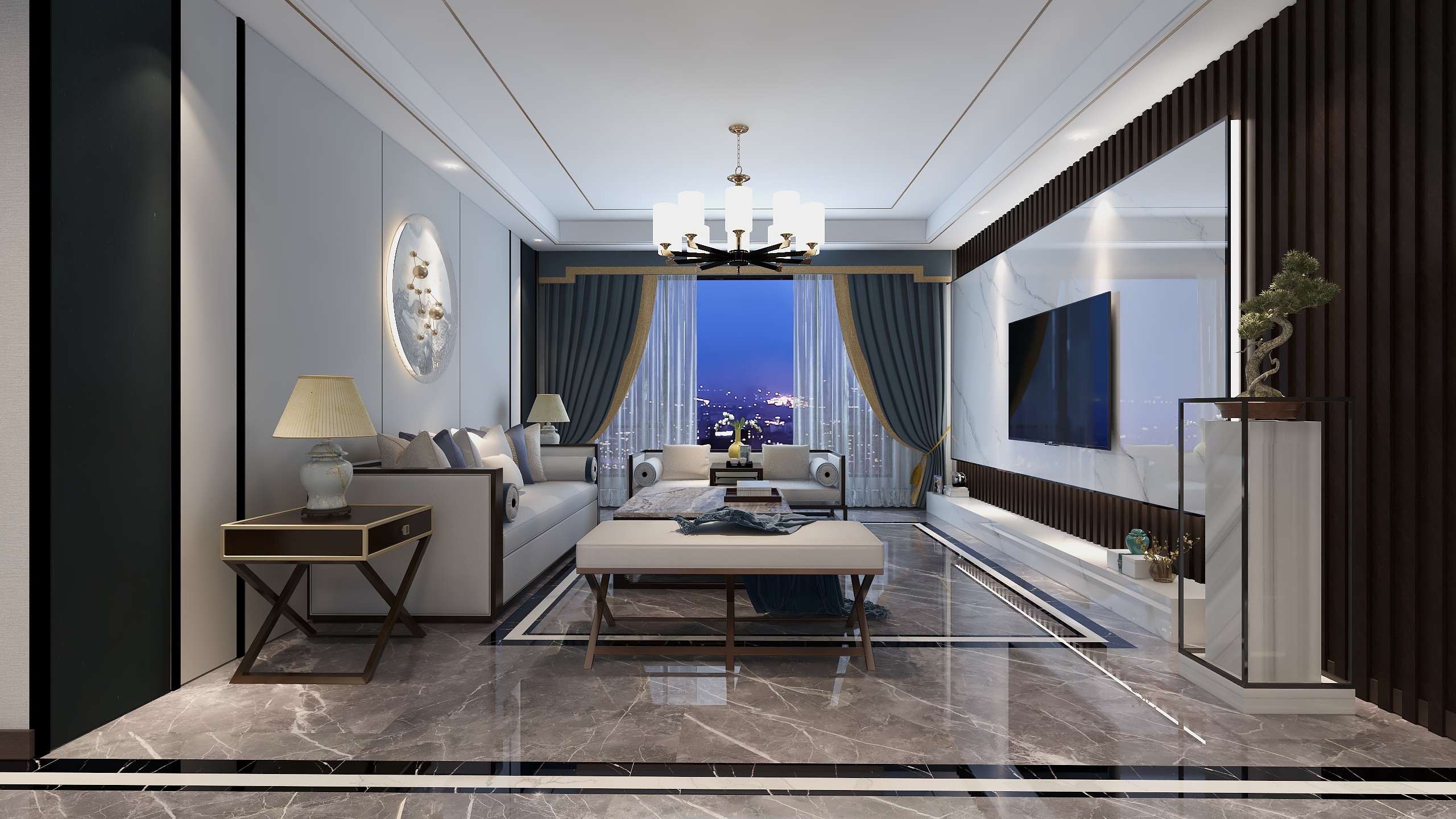 邵国彪-简中式三居-天一御龙湾-装修设计方案