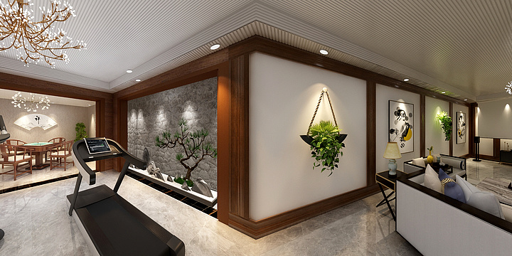 沐风空间设计-地下室生态木-装修设计方案