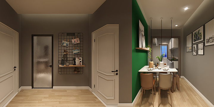 张家口建工-葡园居样板间北欧风格-装修设计方案