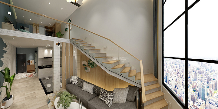 蒋青松-重百楼上北欧复式-装修设计方案