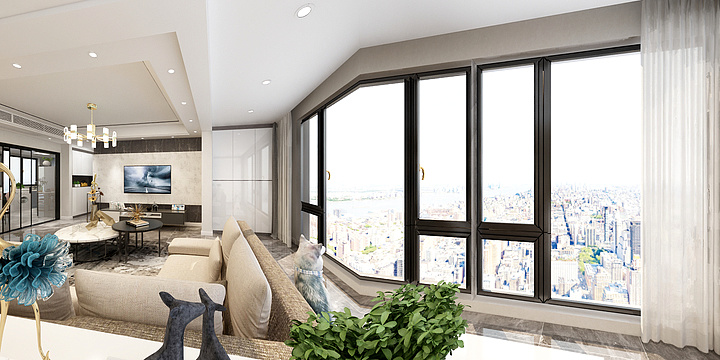 鸿图饰家室内设计-老张-凰腾国际5-903吴哥效果图-装修设计方案