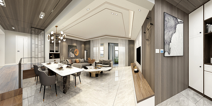 Augustine丶Zhang-盛达园-长桌版本-装修设计方案