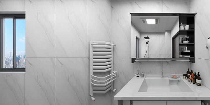 济南安华瓷砖旗舰店-摩卡印象+云锦+伯爵白-装修设计方案