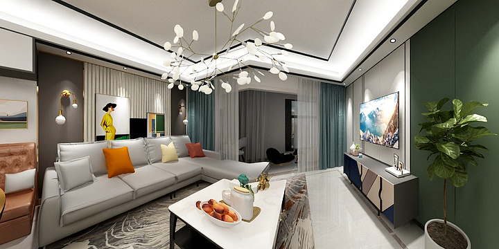 效果图设计-全景VR-都江堰-样板间征集-B-2-10-04-110.97-装修设计方案