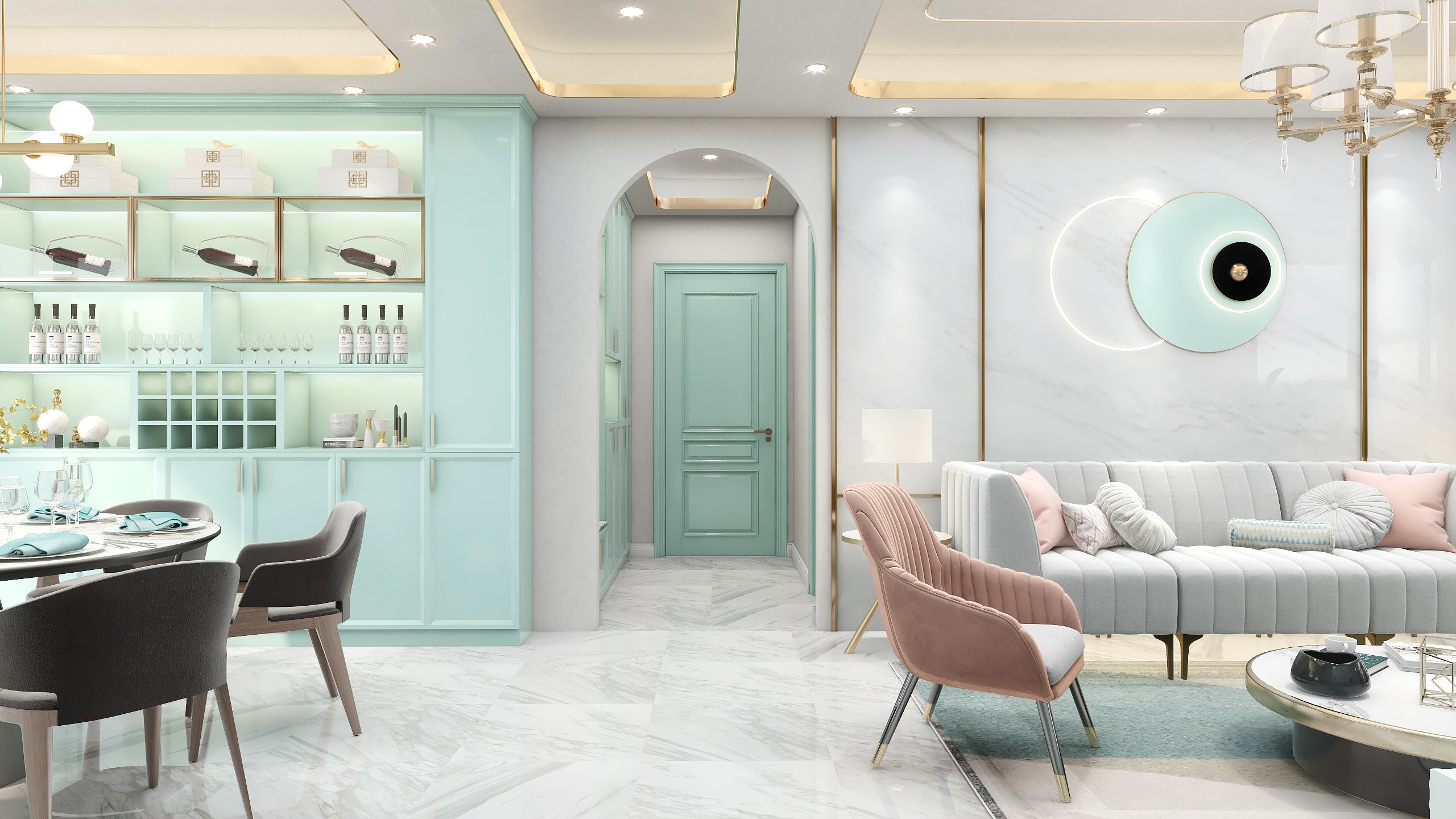 黄少钦-蒂芙尼蓝现代风-装修设计方案