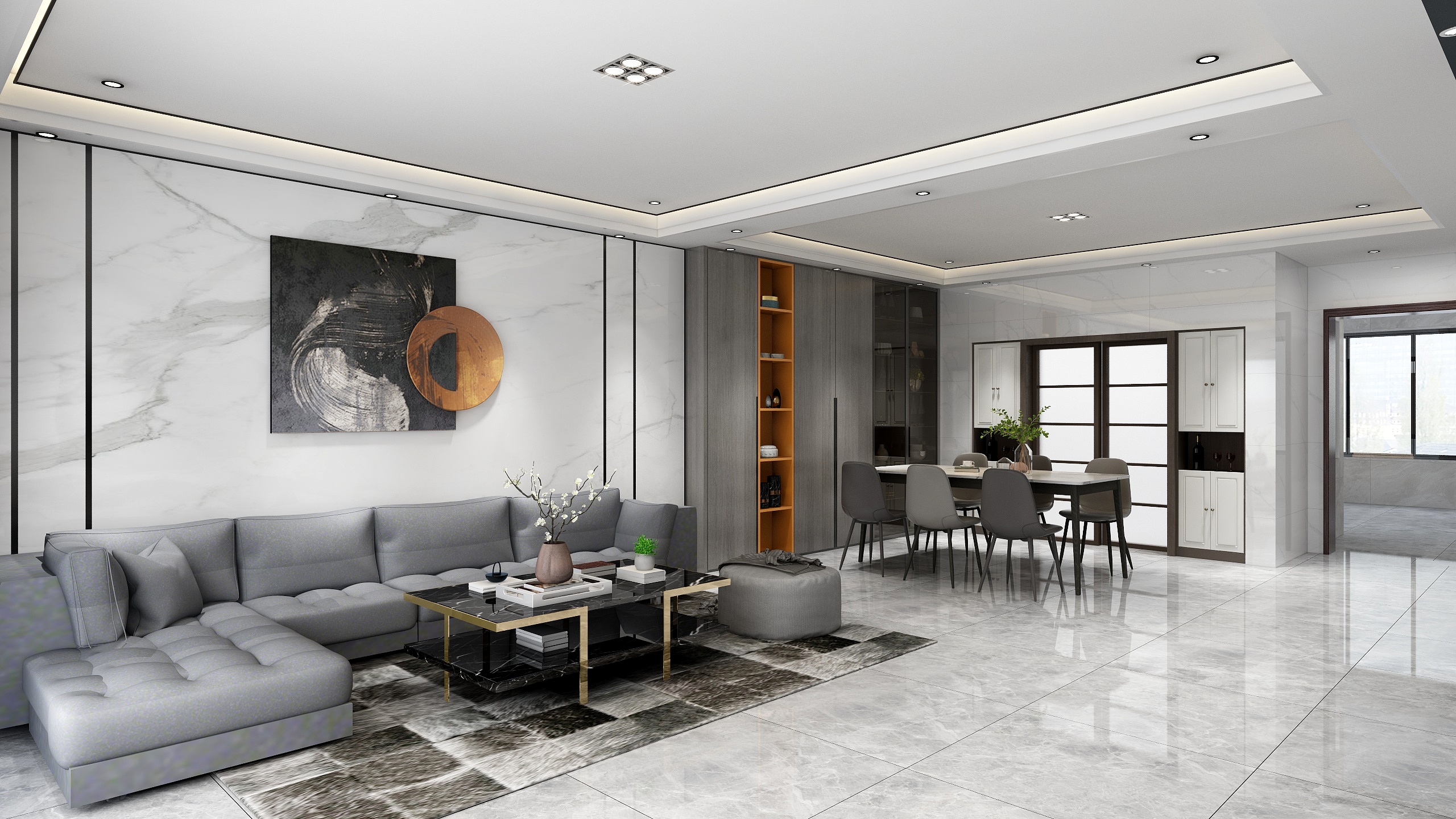 广东鼎艺装饰设计-江东湾D栋03户型（现代简约）-装修设计方案