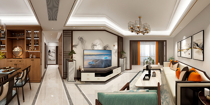 莱茵艾格全屋整装-城投润城（新中式）2021.3-装修设计方案