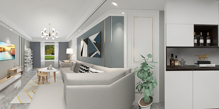 桑梓ZFWI-滨江翡翠城E3.三室两厅两卫-装修设计方案