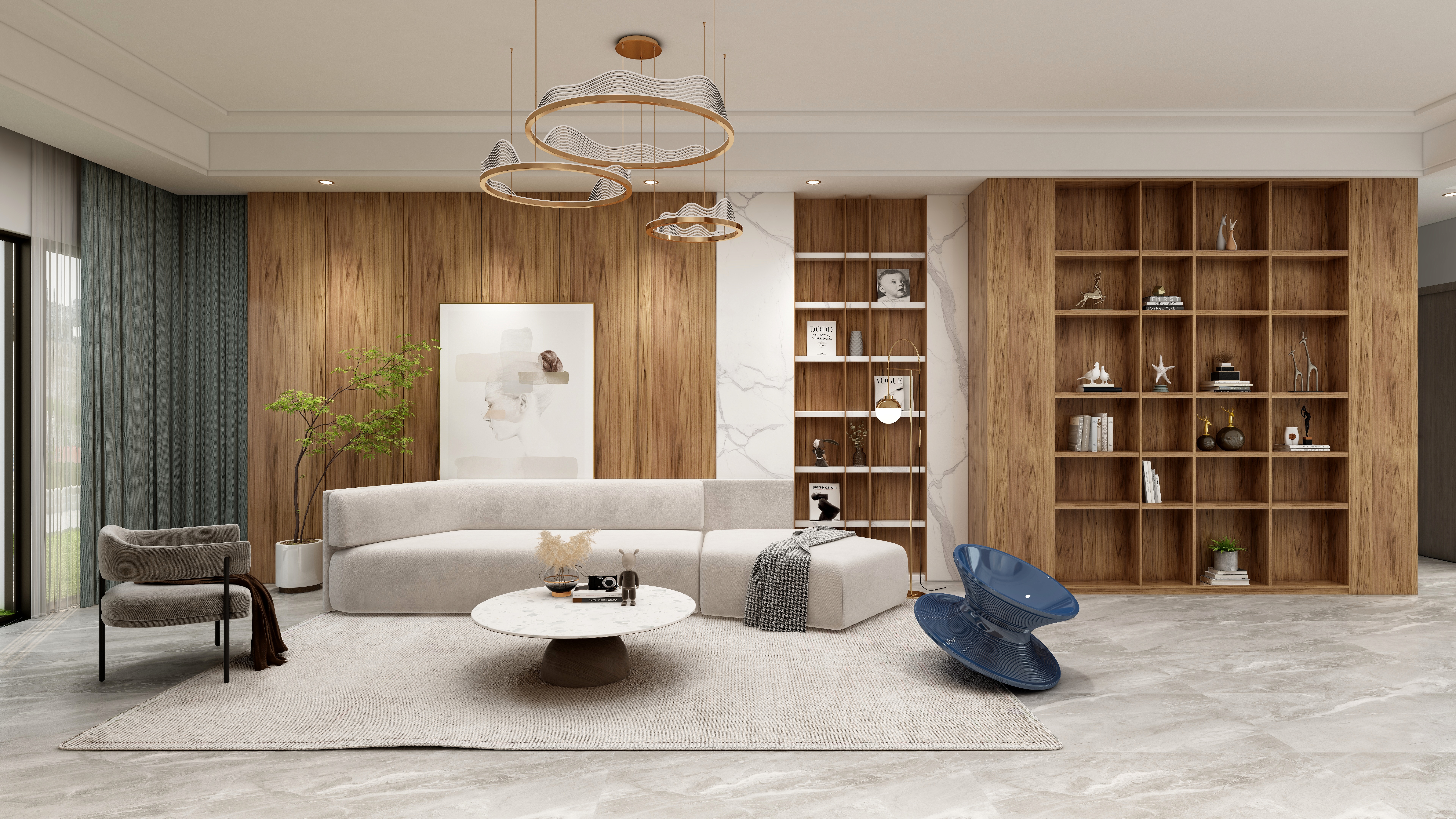 一品设计YP-现代原木风装修效果图