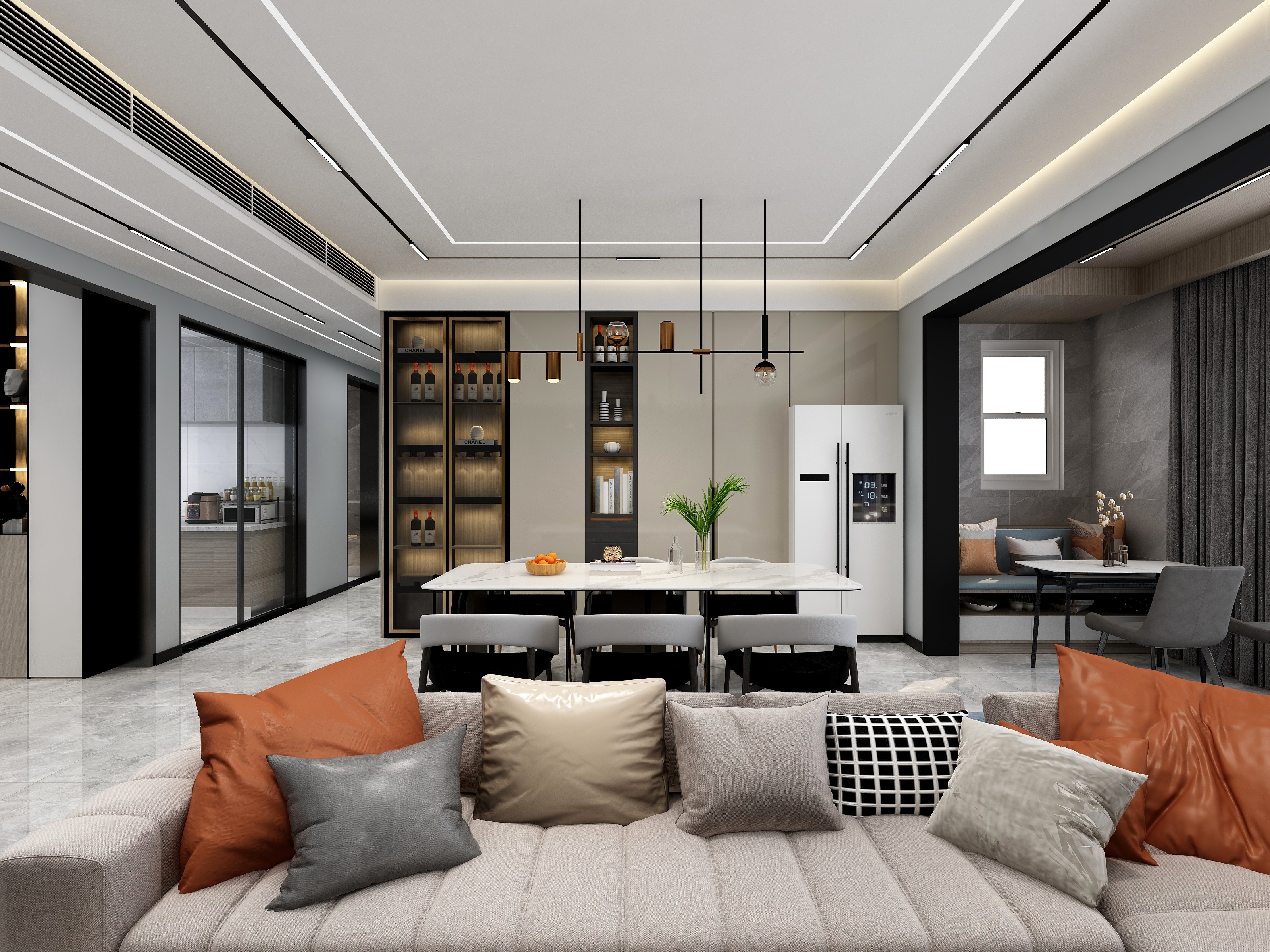 李青越-元泰中华园159方-现代简约装修效果图