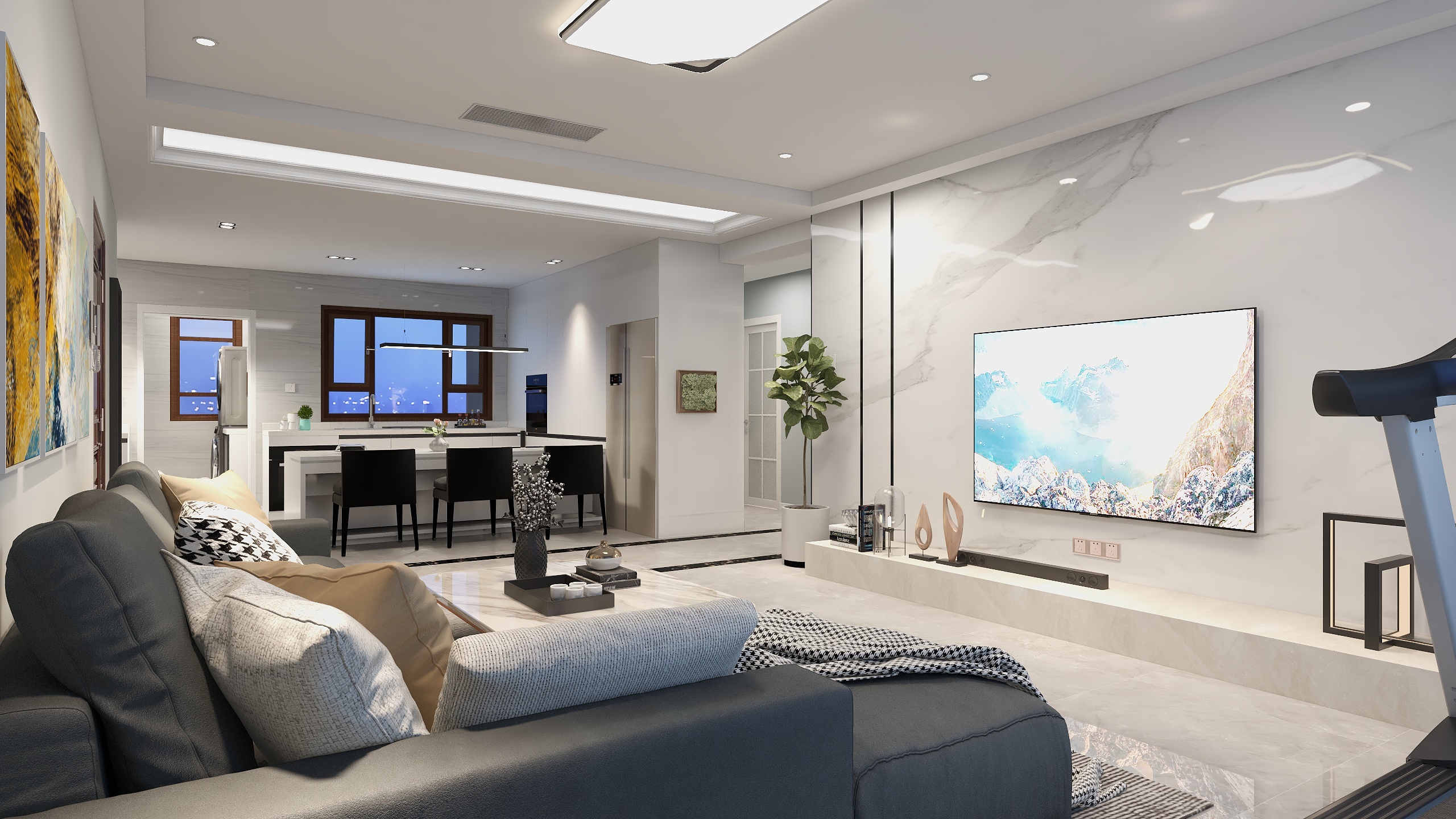 汉森装饰-碧水园林4期140平3室1厅2卫1厨-装修设计方案