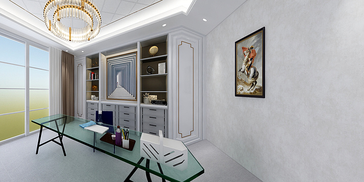 苏州张李城诺贝尔新区店-江苏省苏州市美庐67-1-500平方 法式风格-装修设计方案