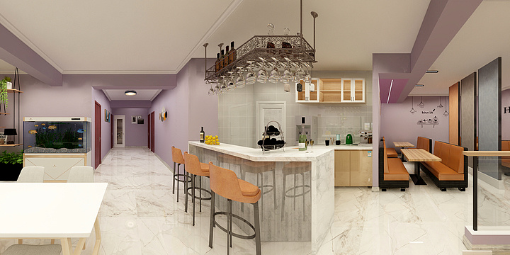 海南设计李工-吾悦咖啡厅-装修设计方案