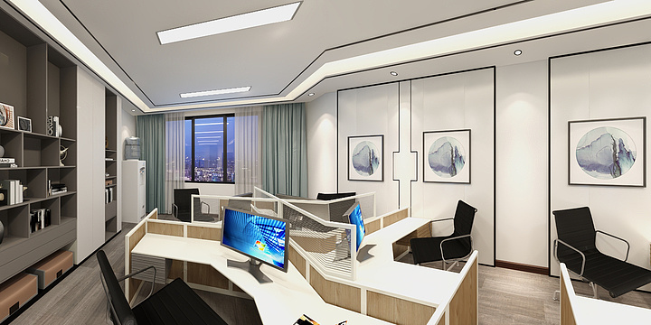 老覃艺术装饰-某学校教师办公室装修设计-装修设计方案