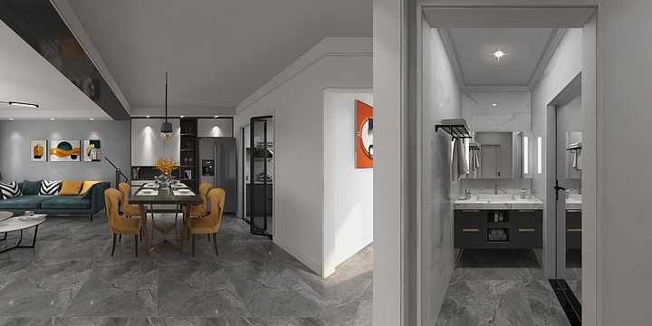 GUDE.Pan-【绿地.悦澜山】现代简约（139m²）-装修设计方案