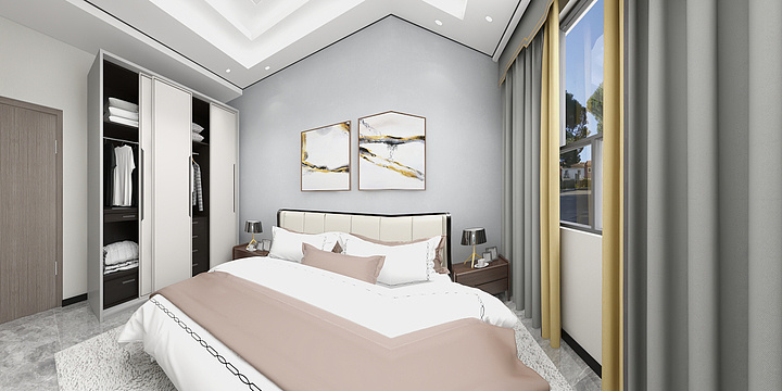 闫艺豪-酷家乐   唐县·新中式-装修设计方案