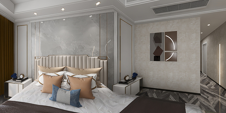 设计师陈斌-溪溪里主卧室-装修设计方案