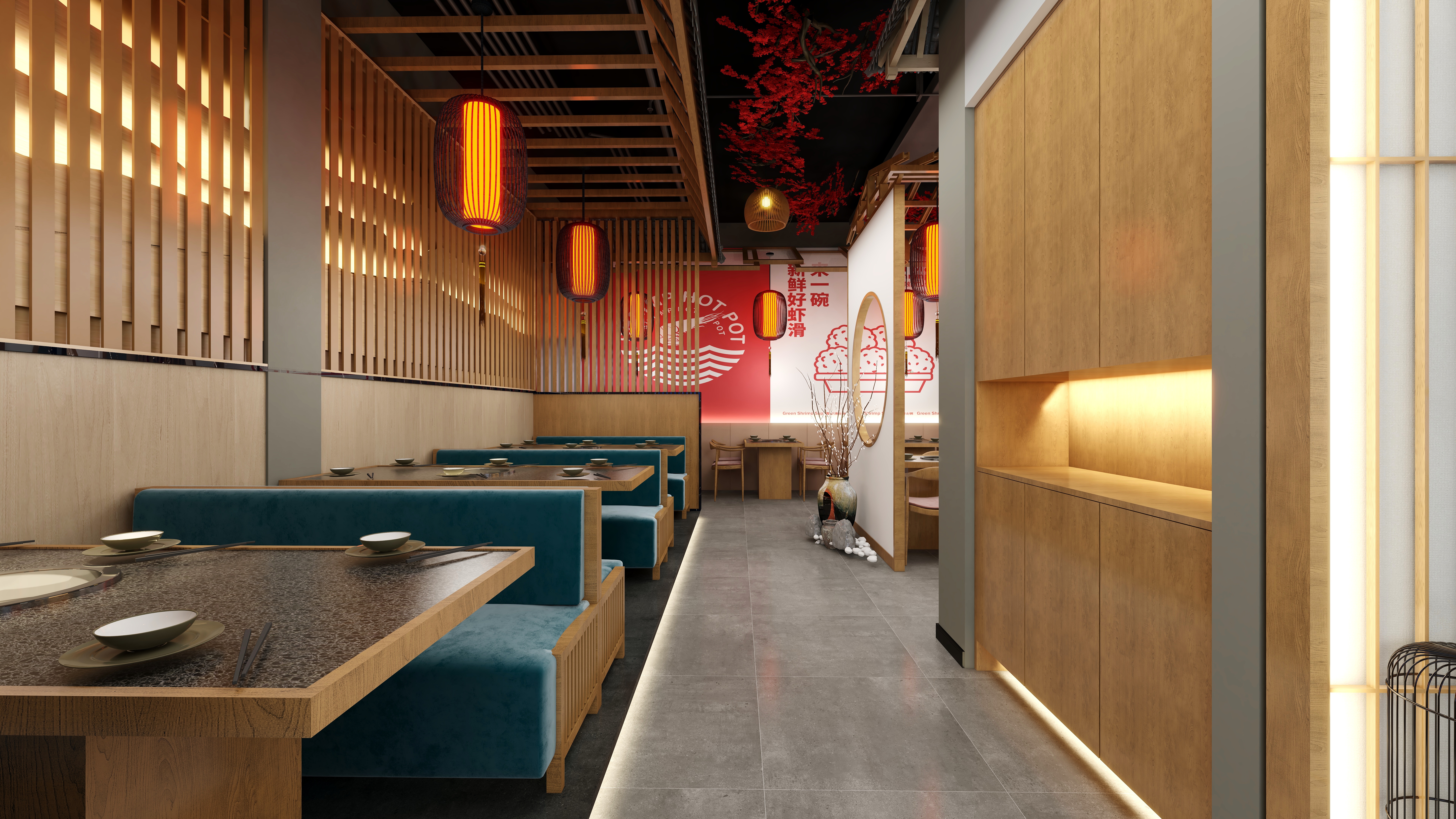 彭富彦-锅品鲜一层大厅装修效果图第4张