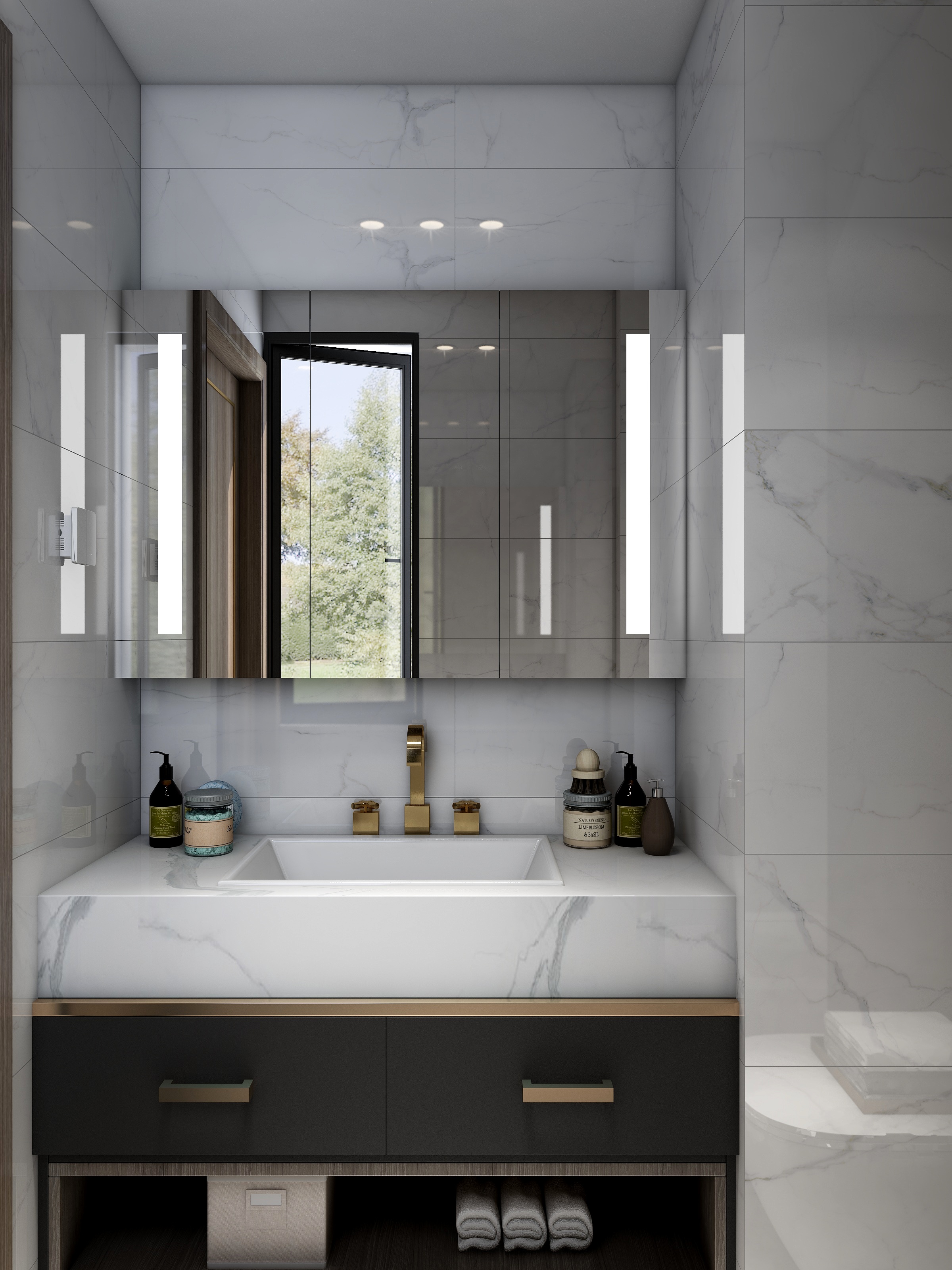 合纵連横-新中式-复式装修效果图