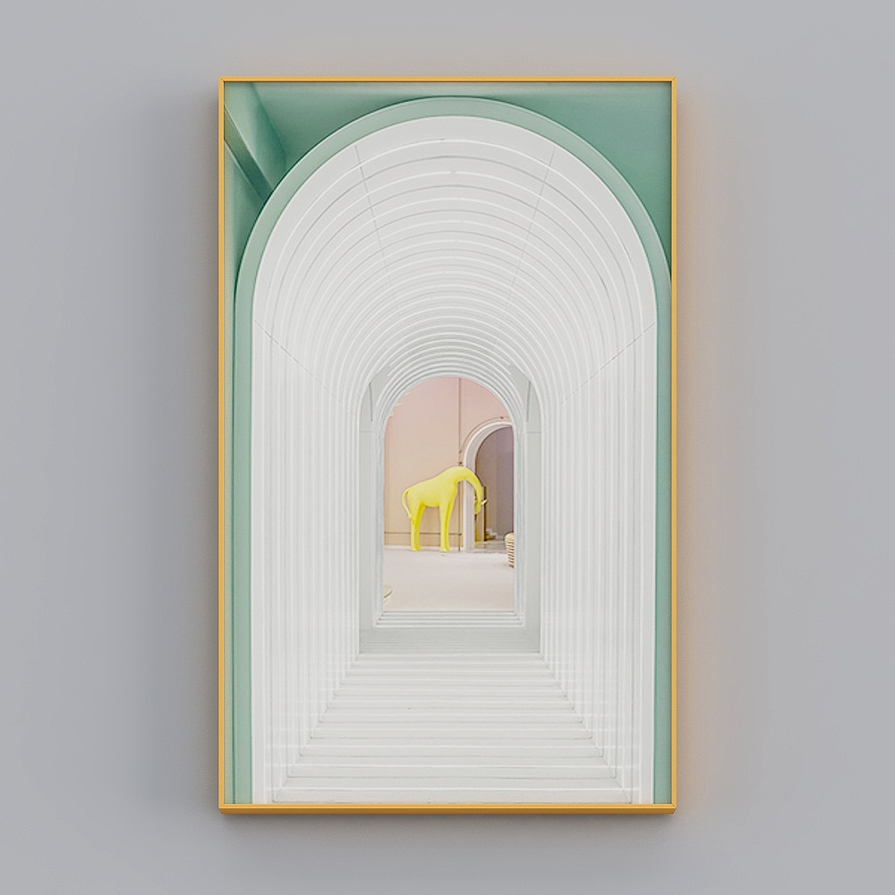 卓益-现代风-客厅过道壁画竖版玄关装饰画-奇妙空间