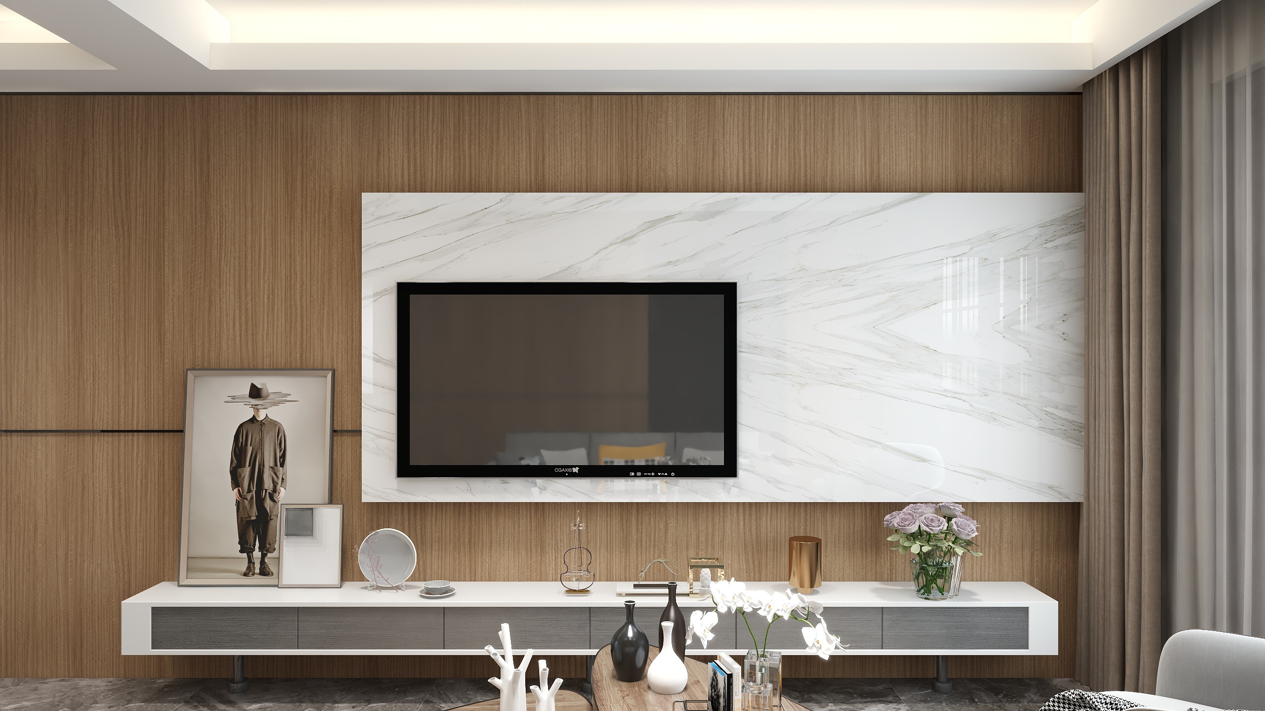 麦田设计工作室-现代港式装修效果图