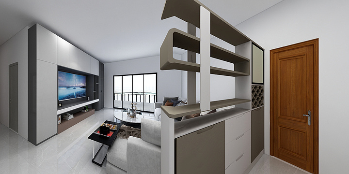 土木设计室王亚林-一号银海17栋1703-装修设计方案