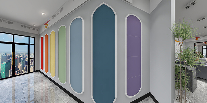 创艺美家空间设计-滨州店阿尔贝娜平面图-Model-装修设计方案