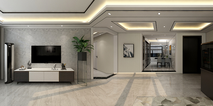 张馨予-2居162平现代简约风情-装修设计方案