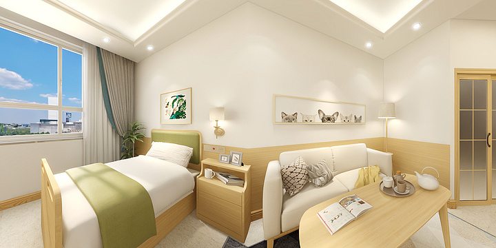 青芒养老-河北邯郸丛台区安居医养A栋开间1-装修设计方案