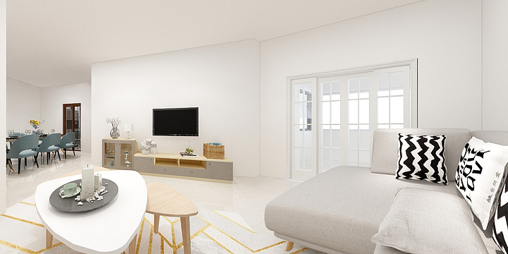 李玉友-置诚公馆87.82㎡置诚公馆B1户型2室2厅1卫1厨87.81202-1004-装修设计方案